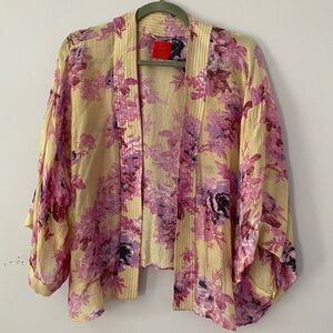 Anthropologie | Erfurt Luxury Floral Kimono-Style Top